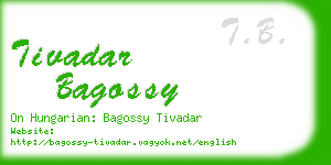 tivadar bagossy business card